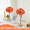 8PCS Orange Artificial Peony Flowers Bouquet, Silk Fall Peonies for DIY Wedding Arrangements, Autumn Centerpieces, Party Decorations, Home & Table Floral Decor